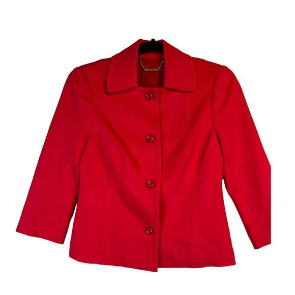 Trina Turk Red Jacket, Coat - Picture 1 of 10